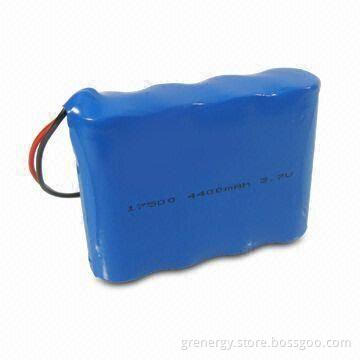 Cylindrical Lithium-ion Rechargeable Battery Pack with 3.7V/8,000mAh Capacity